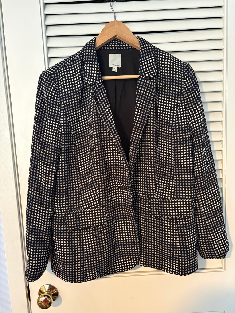 Halogen Black & White Polka Dot Blazer